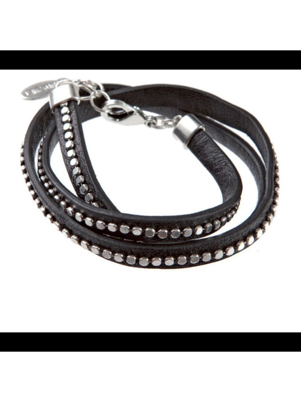 Hultquist leather/silver wraparound bracelet - Picture 6 of 9